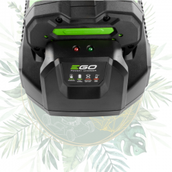 Chargeur standard CH2100E pour batterie Ego Power+ 56V avec voyant témoins.